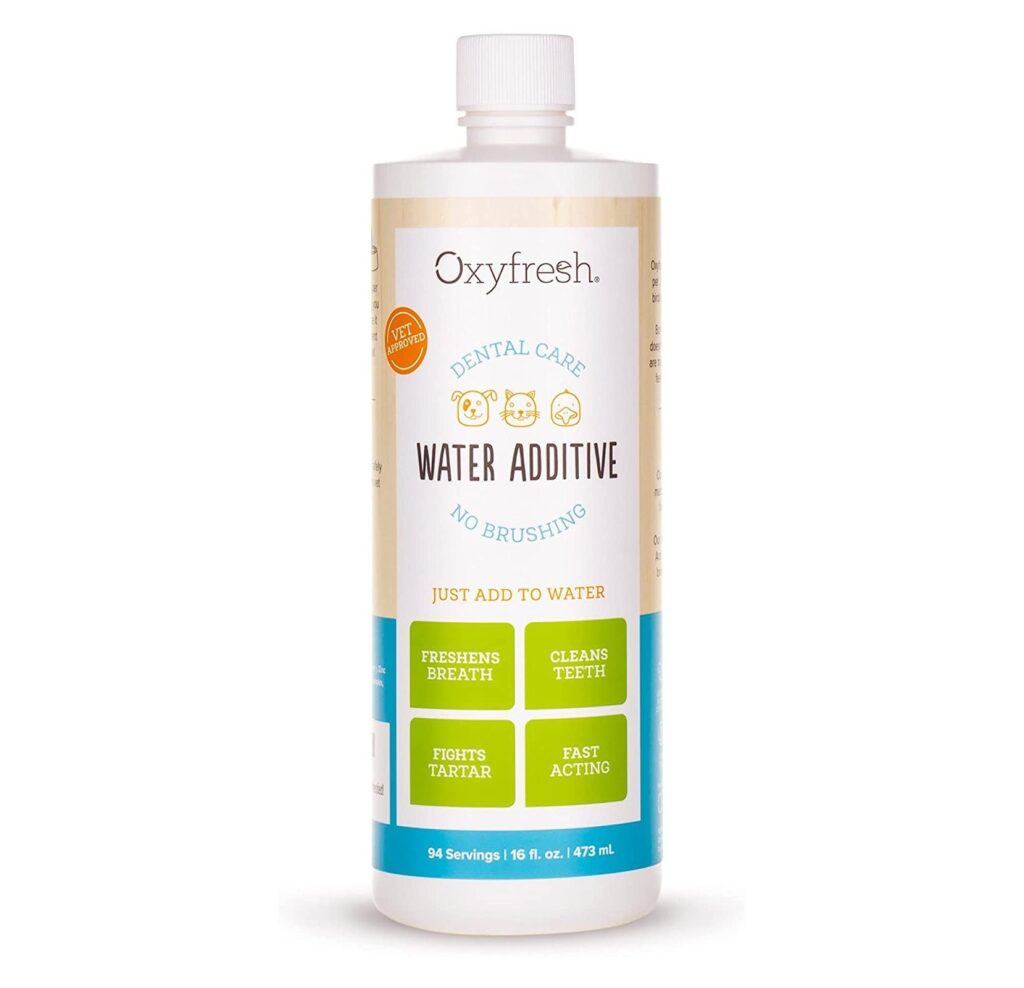 Oxyfresh Premium Pet Dental Care Solution Pet Water Additive: Best Way to Eliminate Bad Dog Breath and Cat Breath - Fights Tartar and Plaque - So Easy, Just Add to Water! Vet Recommended!