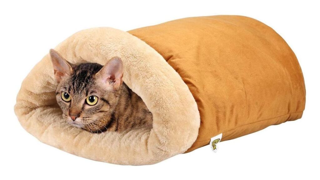 Pet Magasin Self Warming Cat Cave Bed with 4-Way Cat Hideaways