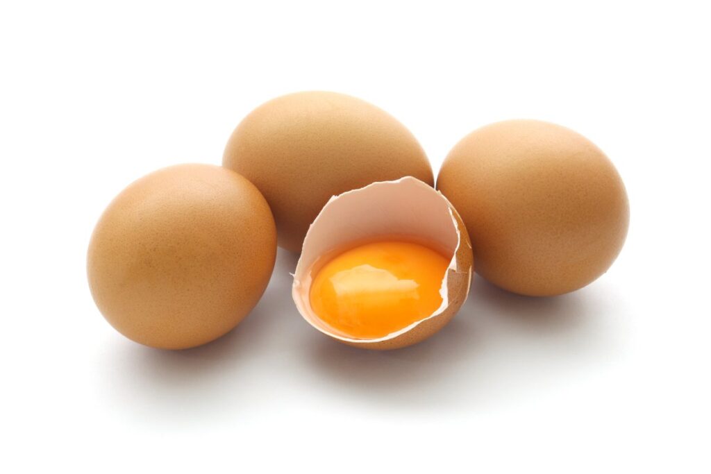 Close up of an egg yolk