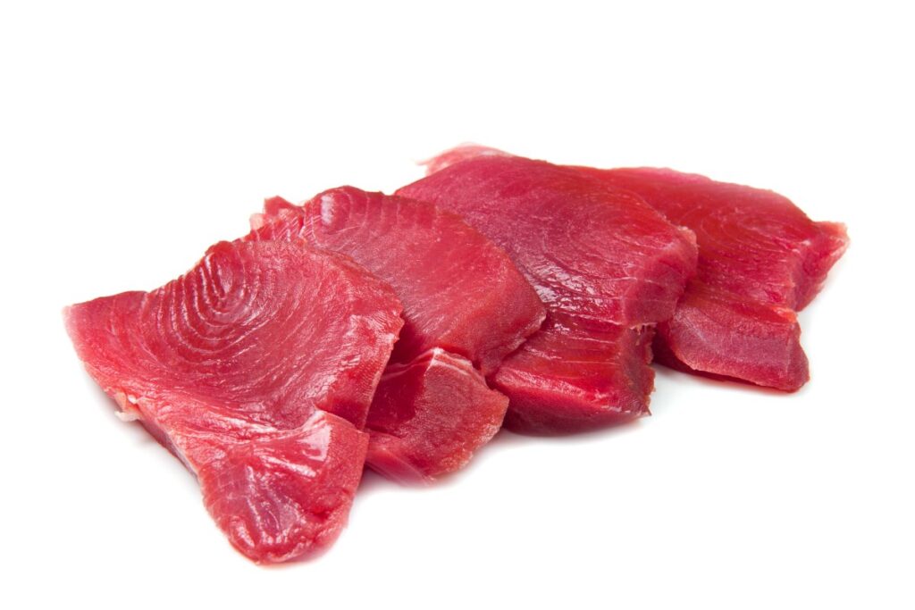 Fresh raw tuna fillet